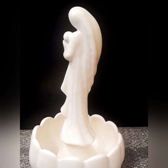 Vintage Ironstone USA Mary and Baby Jesus Standing Holy Water Font / Stoup - Picture 6 of 15